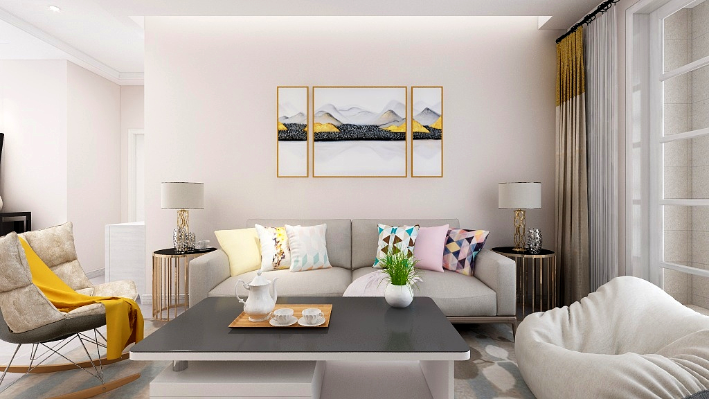 100㎡-現(xiàn)代簡約-淡淡的少女心